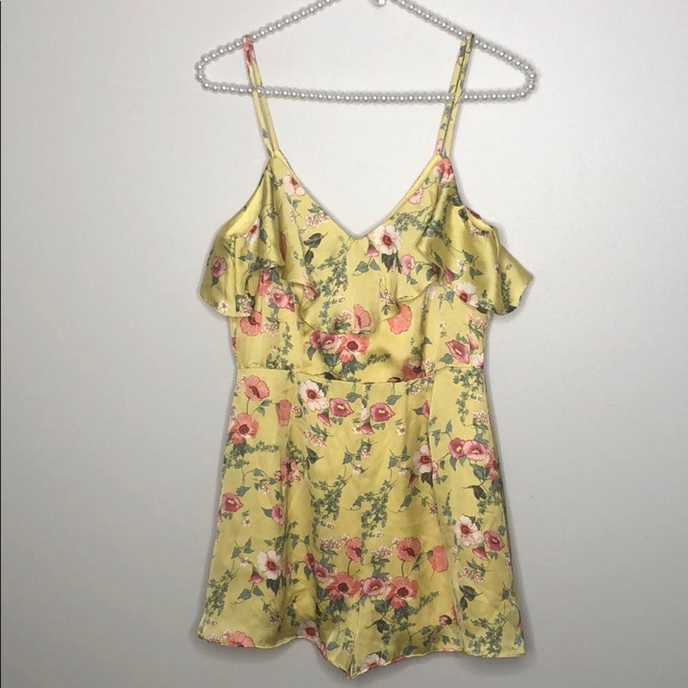 Urban Outfitters yellow floral Romper